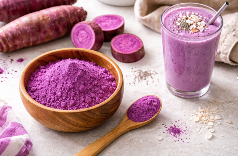 What are the health benefits of ube powder?